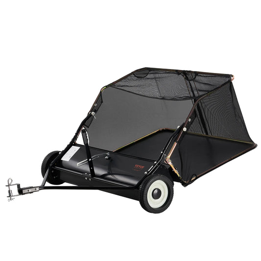 SucceBuy Lawn Sweeper Tow Behind Debris Collector 12 cu ft