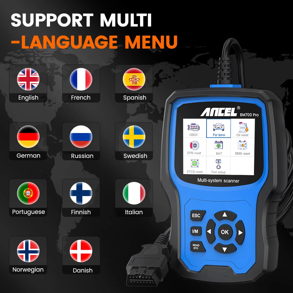 Ancel BM700 Pro All System OBD2 Scanner for BMW Diagnostics