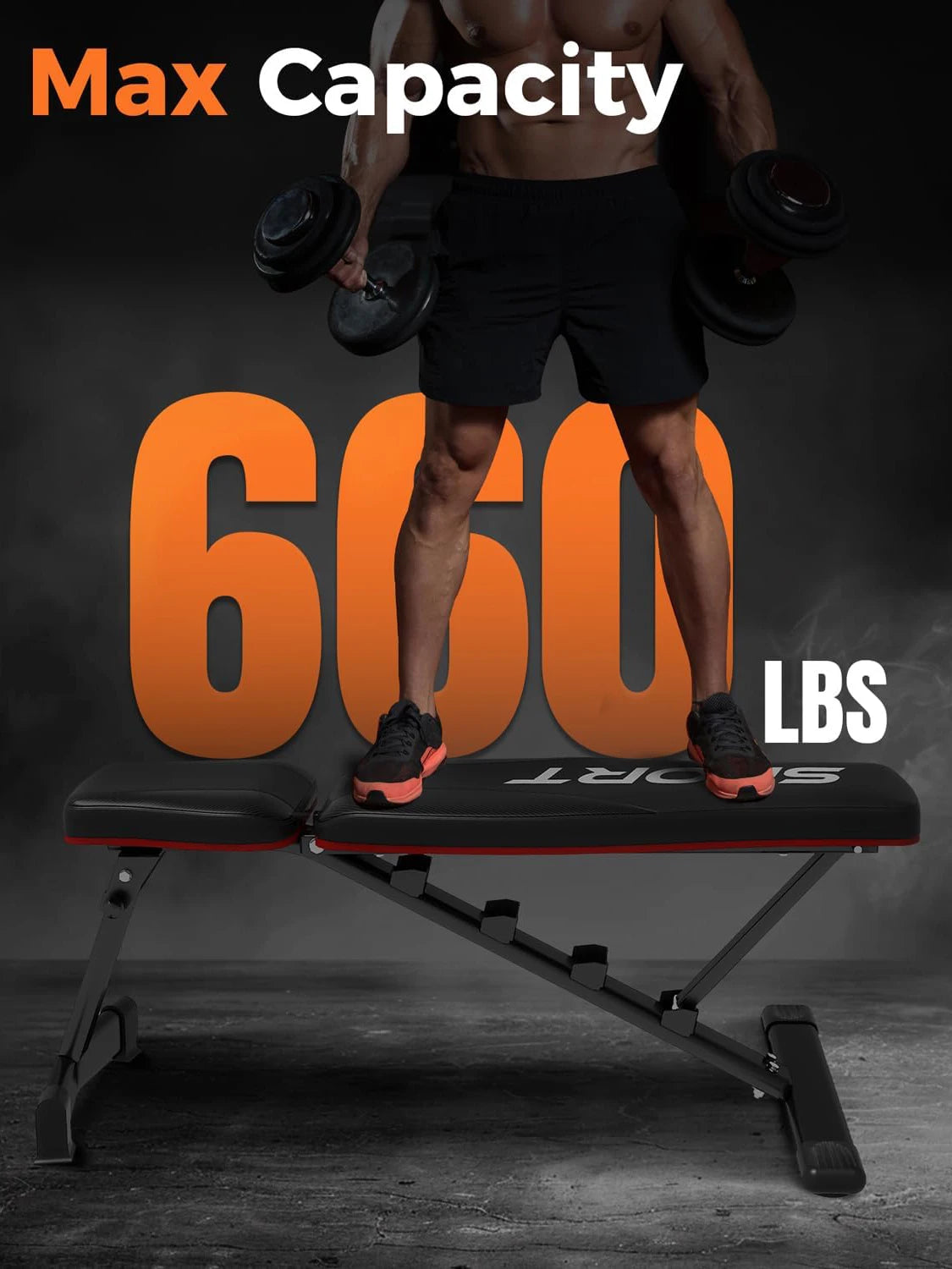 TWISTER.CK Foldable Incline Utility Weight Bench For Full Body Workout