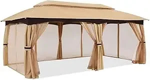 XMSJ Outdoor Gazebo With Mosquito Netting For Patio And Garden