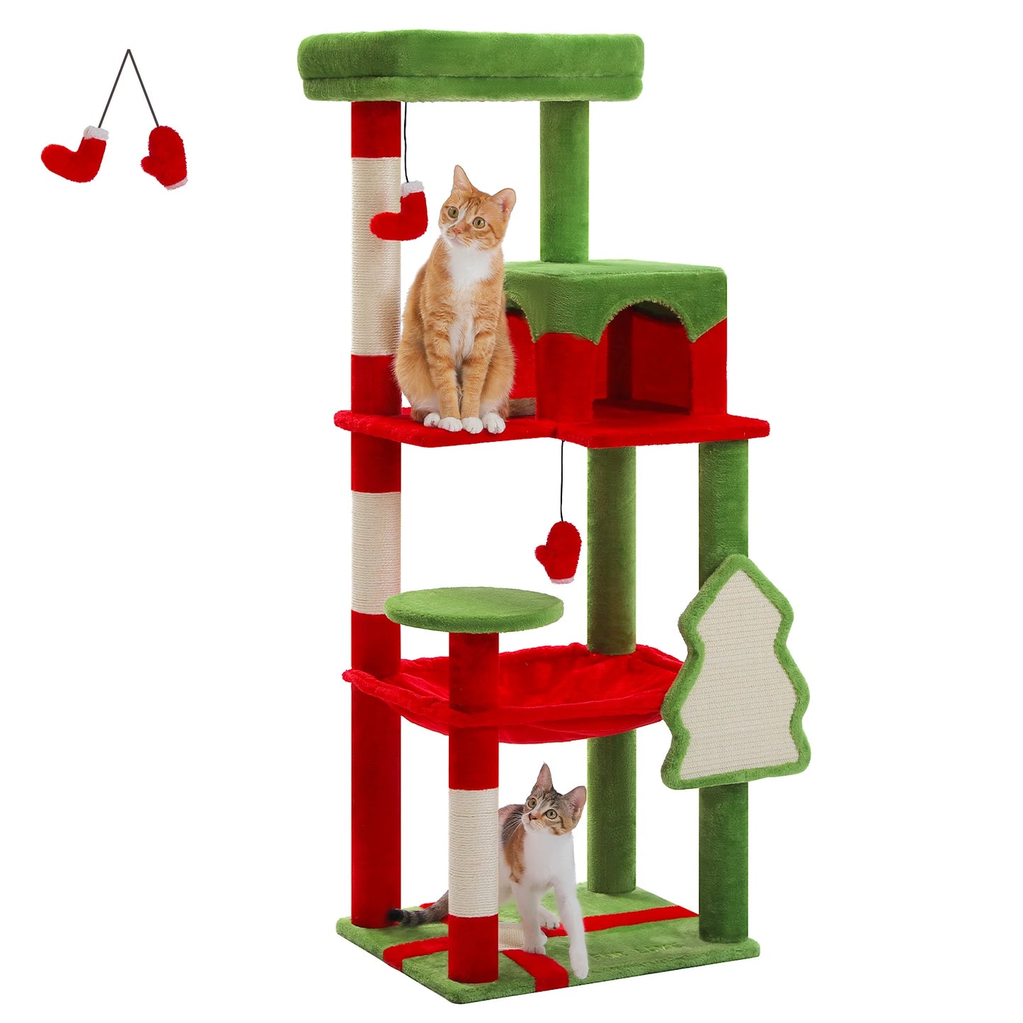 PAWZ Road Christmas Cat Tree With Sisal Posts Tower