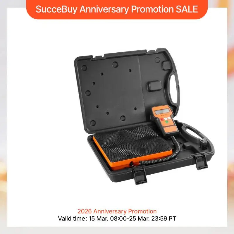 SucceBuy Refrigerant Scale 110/220 LBS HAVC Charging Recovery Freon Scale with Wired Remote Control 2/5g  Precision Electronic