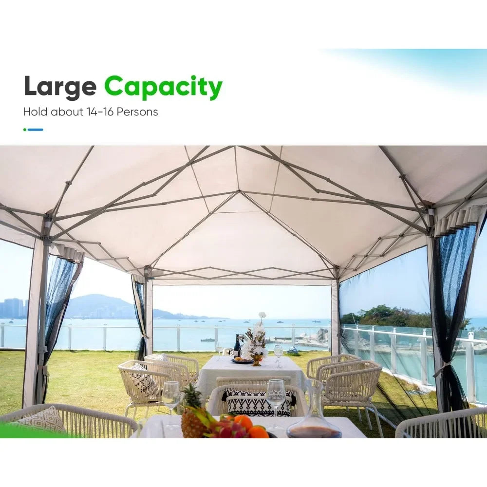 XMSJ Pop Up Canopy Tent With Netting