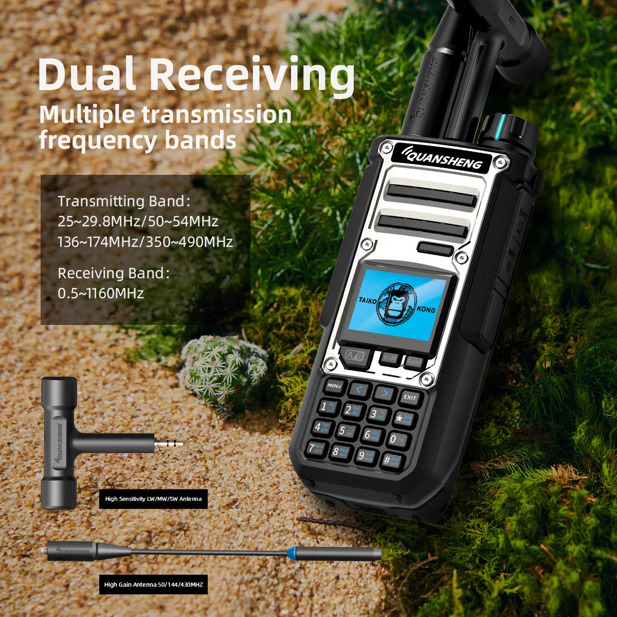 Quan Sheng TK11 Dual Band Radio 10W NOAA Alarm Portable
