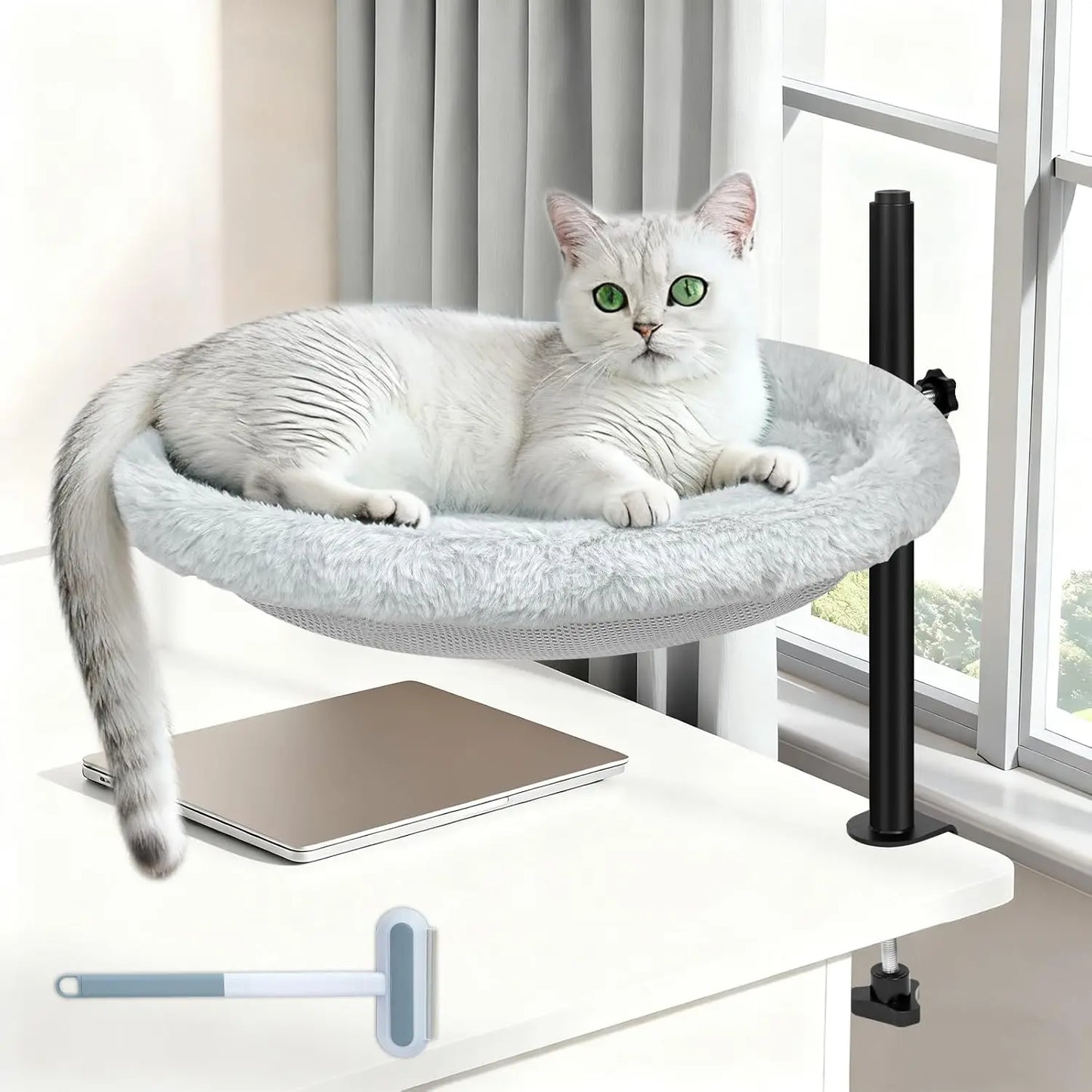 XMSJ Cat Bed for Desk 360 Rotating Height Adjustable
