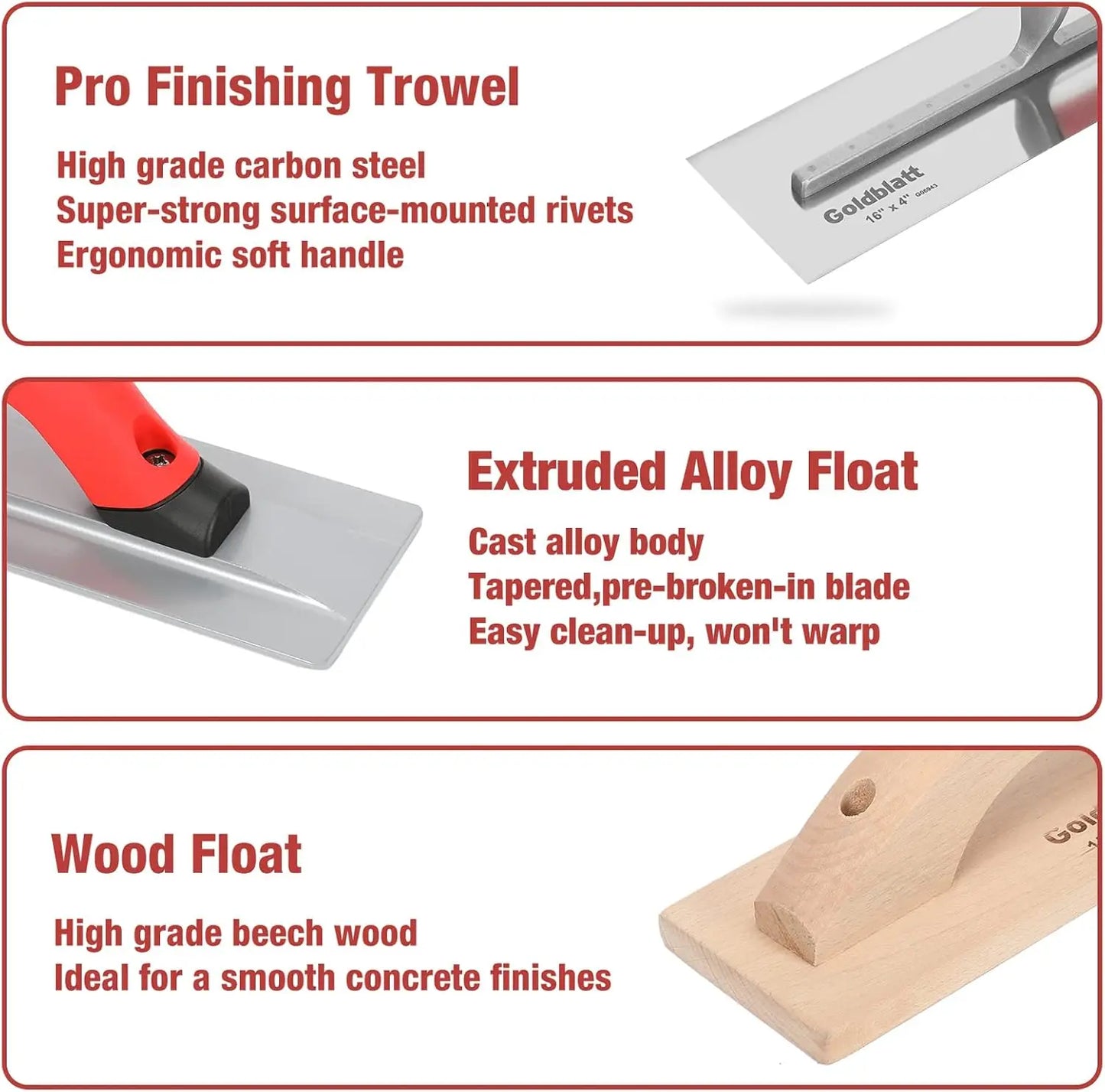 Masonry Tool Set With Finishing Trowel And Accessories