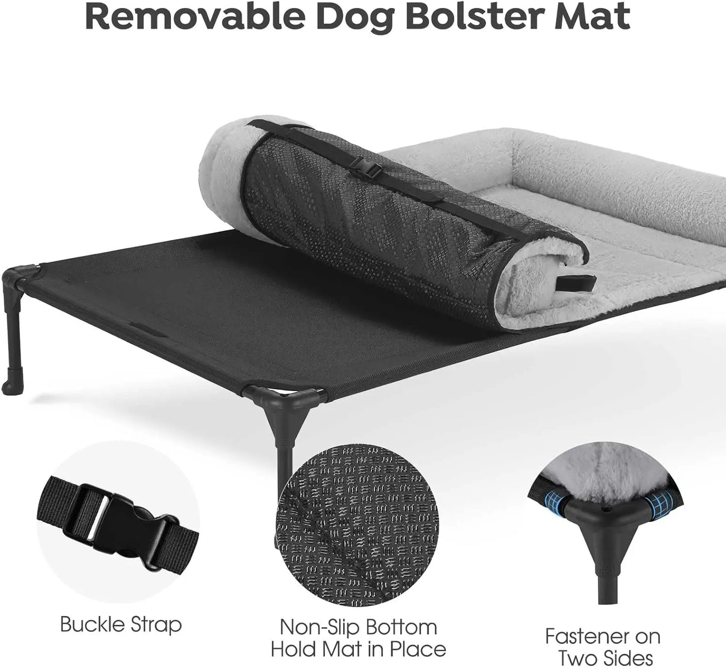 Elevated Orthopedic Dog Bed With Bolster And Non Slip Feet