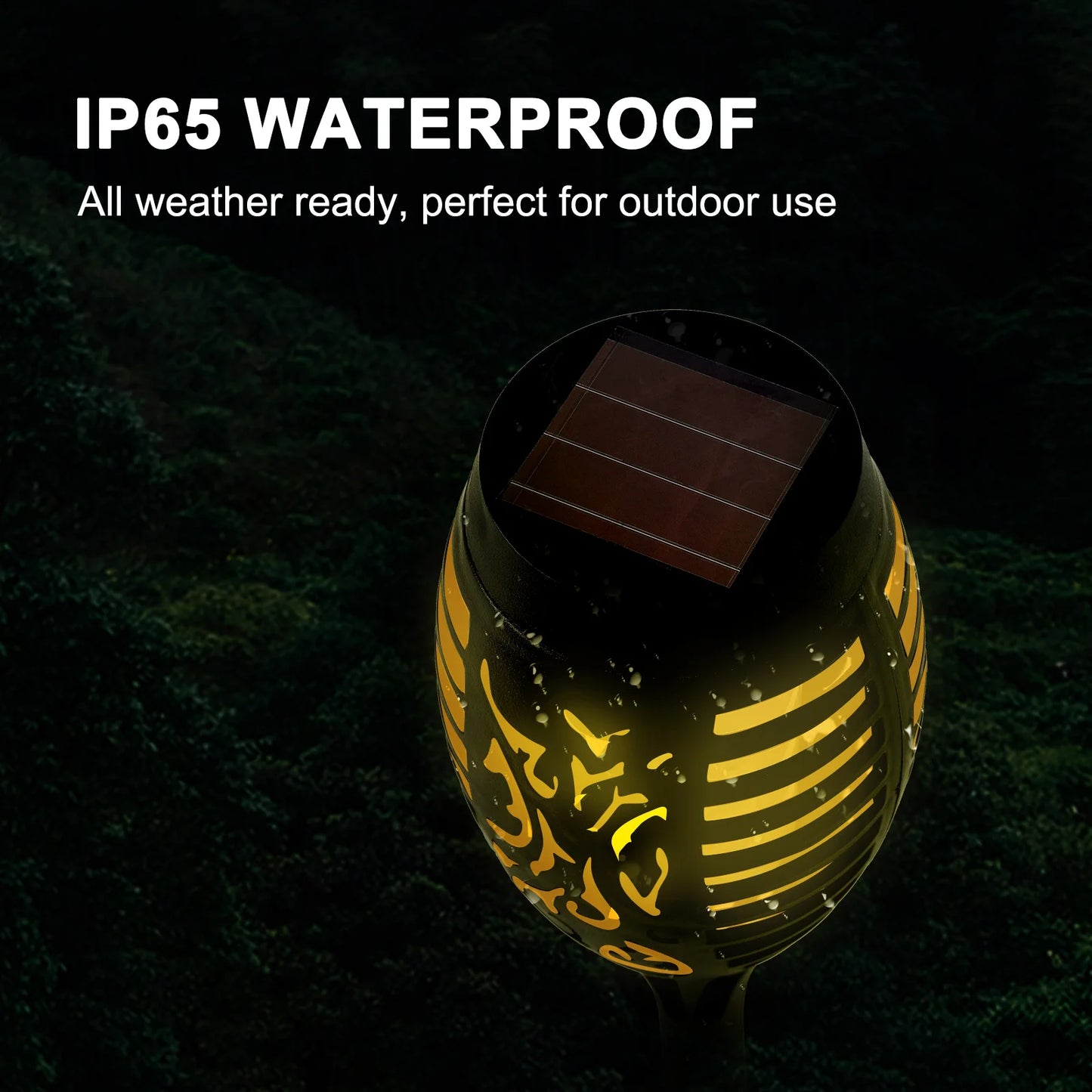 Outdoor Solar LED Flickering Flame Torch Lights Waterproof Garden Path