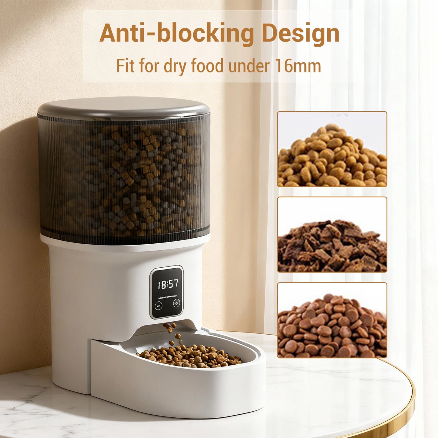 HiMISS Programmable Automatic Pet Feeder For Small Dogs Cats