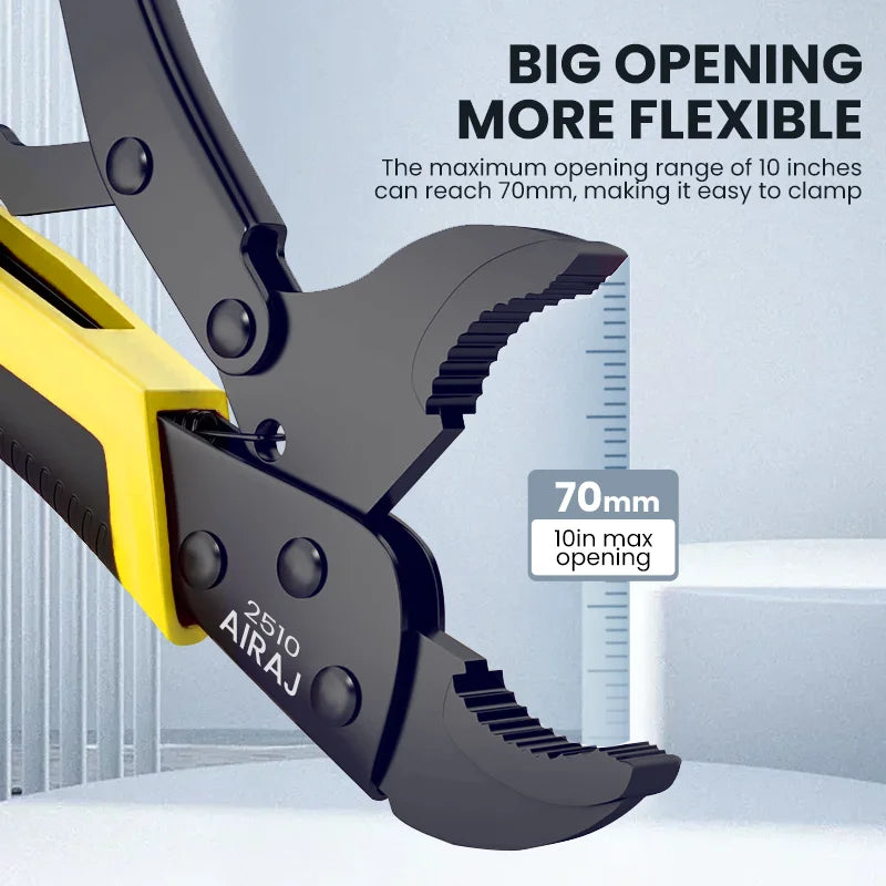 AIRAJ 5-Piece Locking Pliers Set Quick Release Curved Mouth
