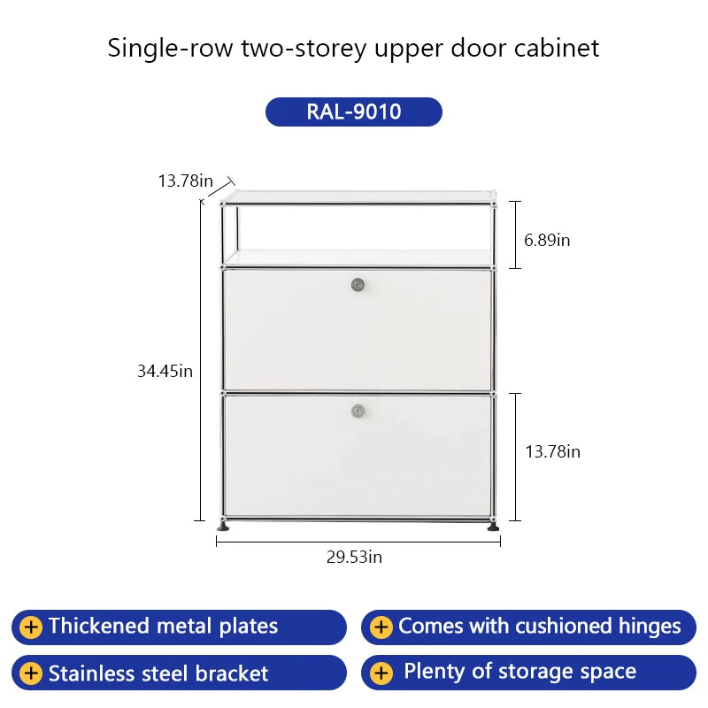 Bigcityfur Tv Stand Storage Cabinet Modern Metal Living Room