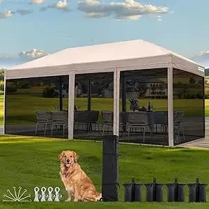 XMSJ Pop Up Canopy Tent With Netting