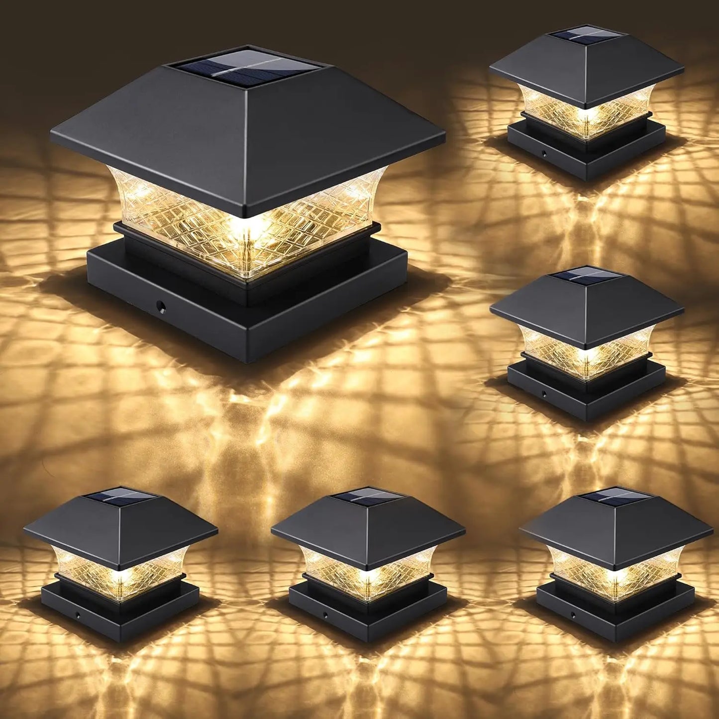 SZRSTH Solar Post Cap Lights For Wooden PVC Fence Posts
