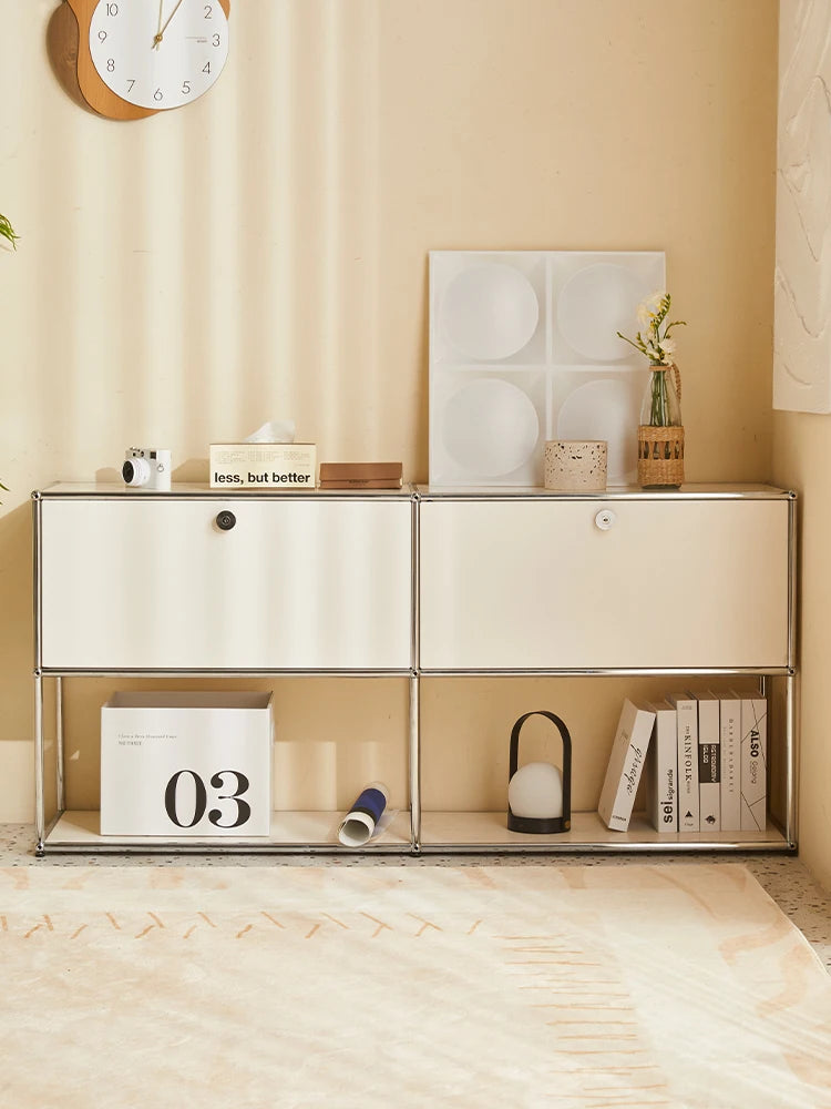 Bigcityfur Tv Stand Storage Cabinet Modern Metal Living Room