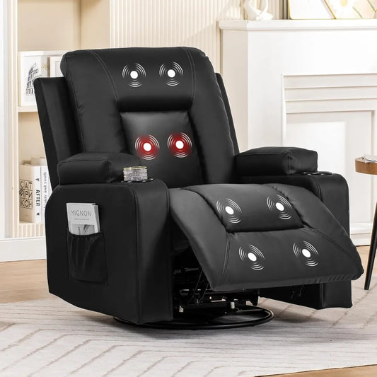 Recliner Massage Chair With Rotary Joystick And Cup Holder