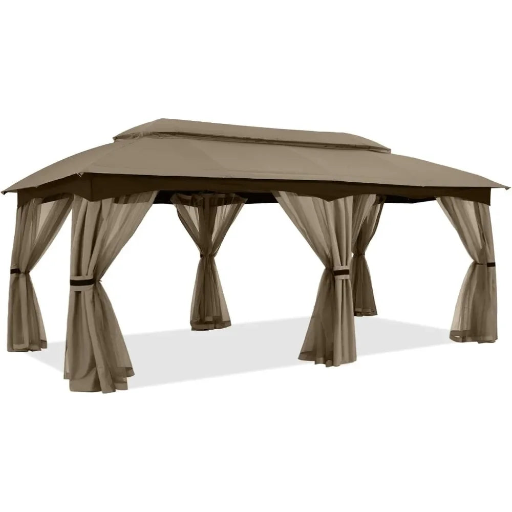XMSJ Outdoor Gazebo With Mosquito Netting For Patio And Garden