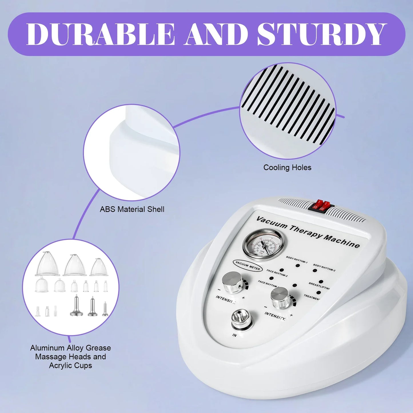 Vacuum Therapy Machine With Cups And Pumps For Body Shaping