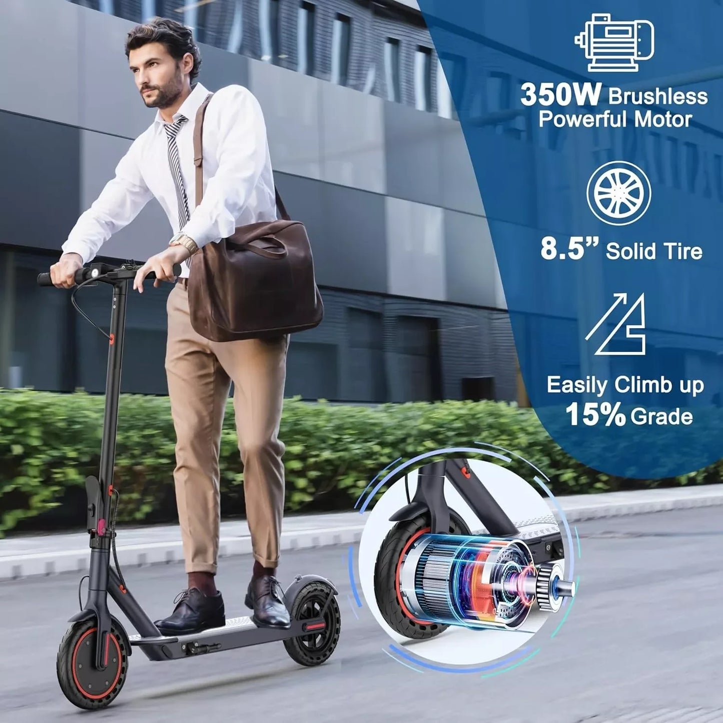 Ladped LP60 Electric Scooter 350W Foldable 19 MPH Max Range