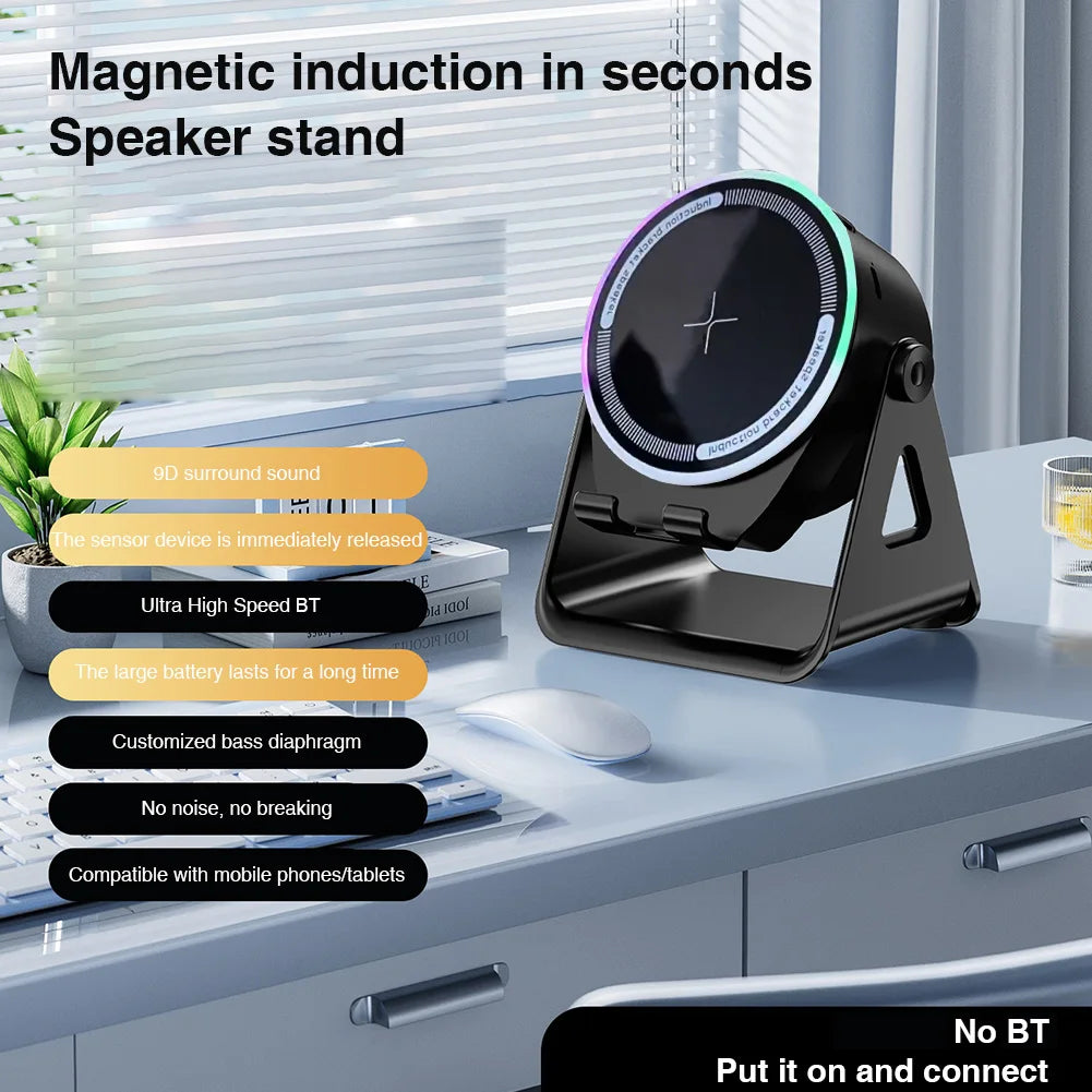 Wireless Bluetooth Speaker With RGB Light And Phone Stand