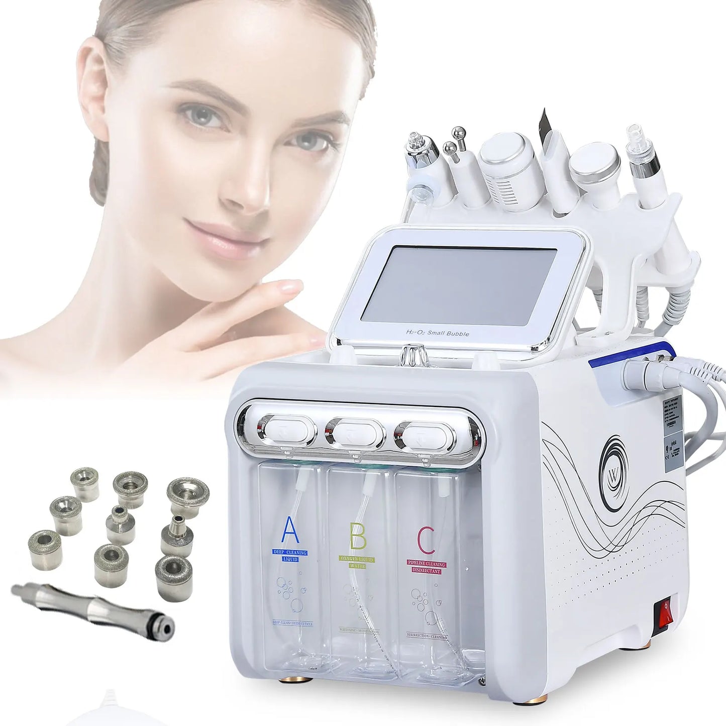 Amilibeauty Hydro Microdermabrasion 6-in-1 H2O2 Beauty Machine