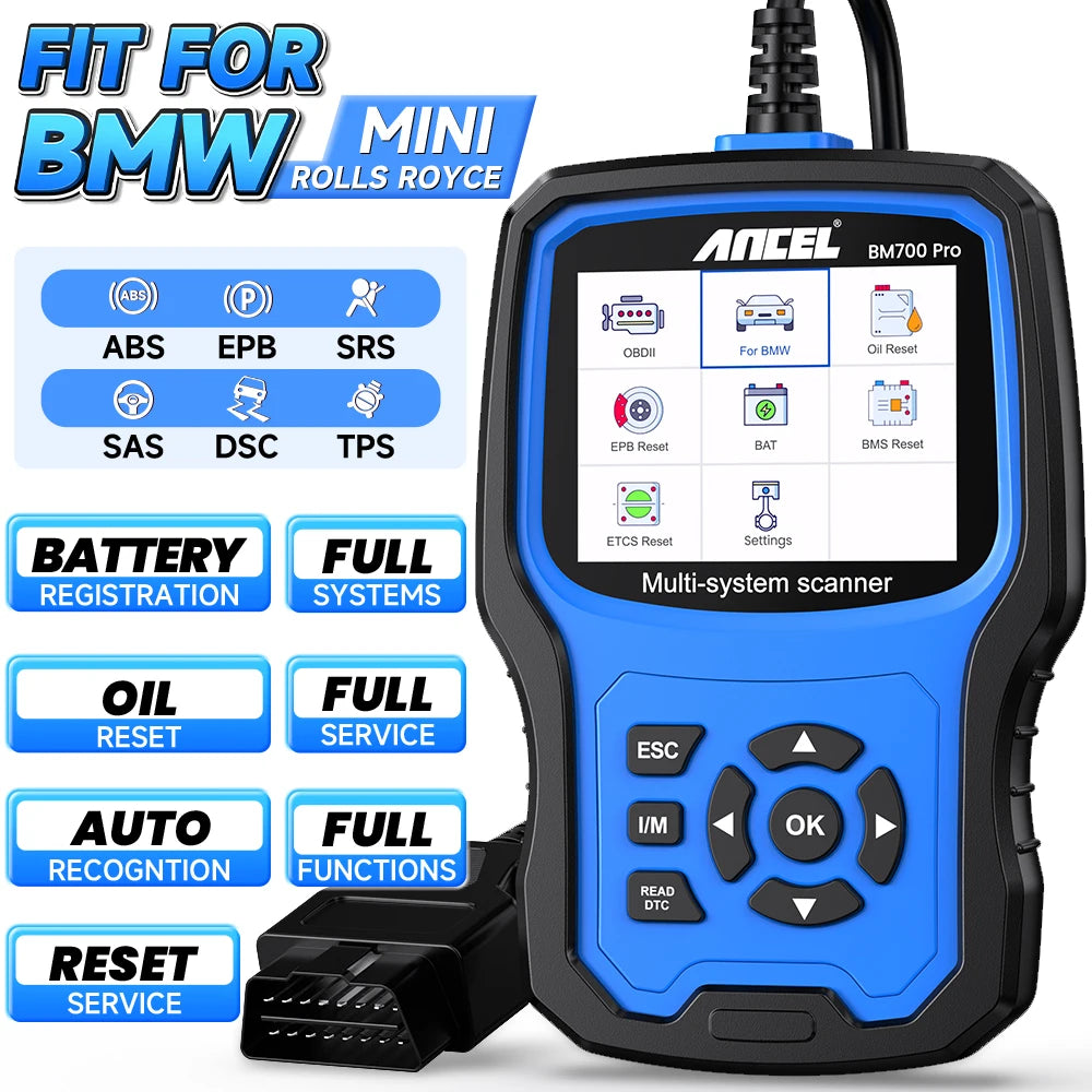 Ancel BM700 Pro All System OBD2 Scanner for BMW Diagnostics