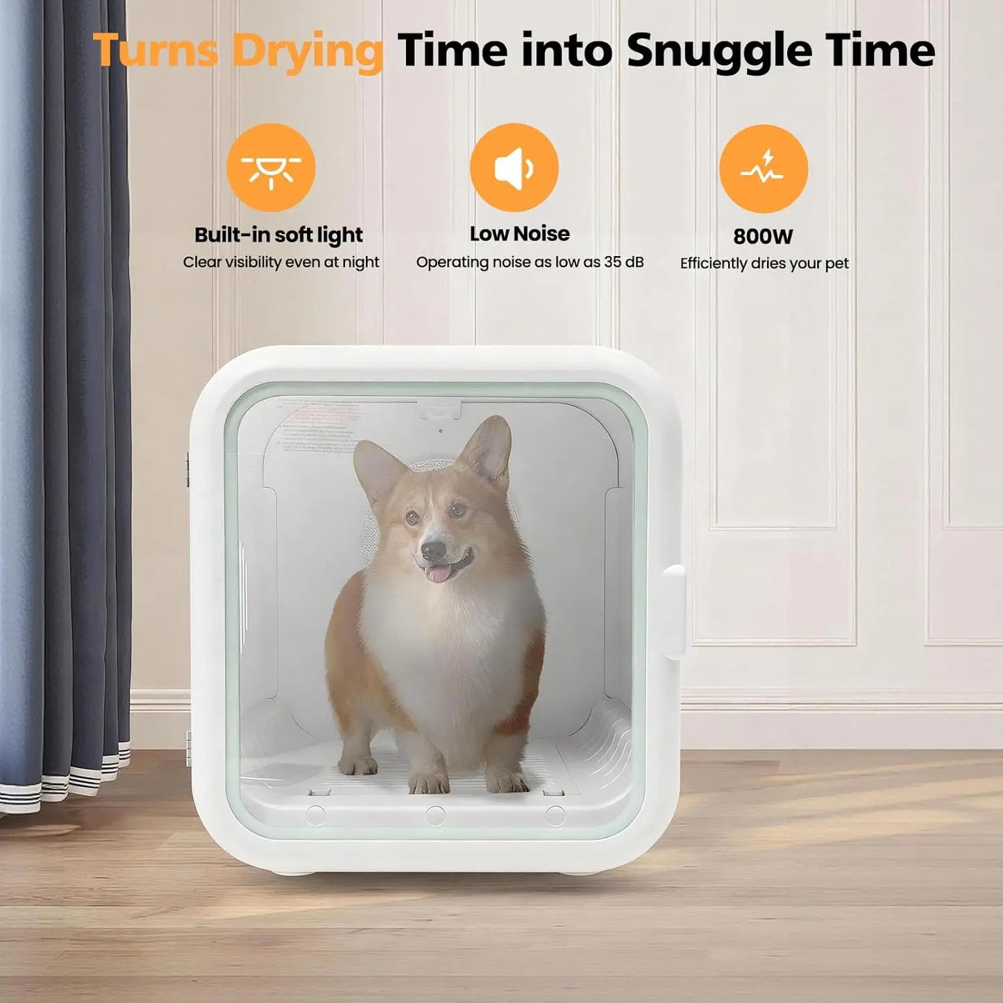 Portable Pet Dryer Box 800W For Cats And Dogs Premium