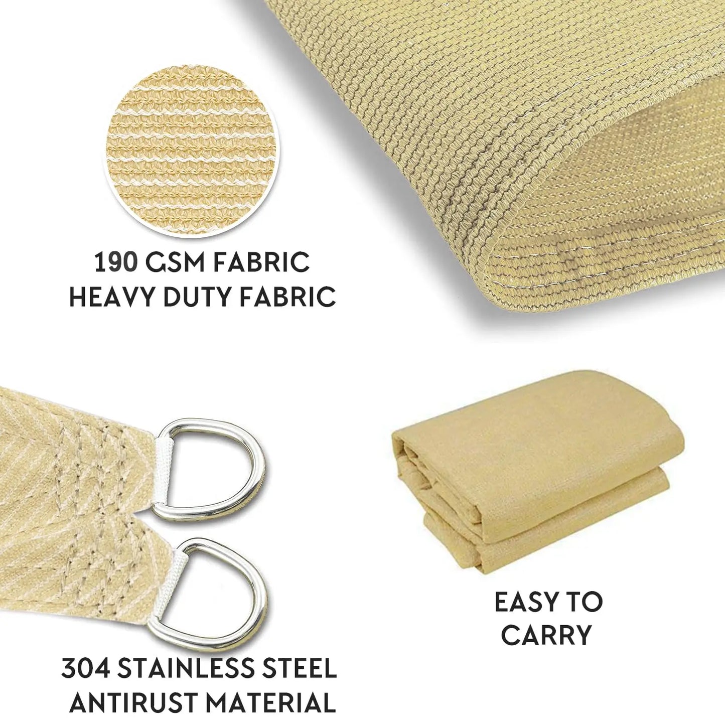 Shade Sail T28 HDPE UV Block For Patio Garden Durable