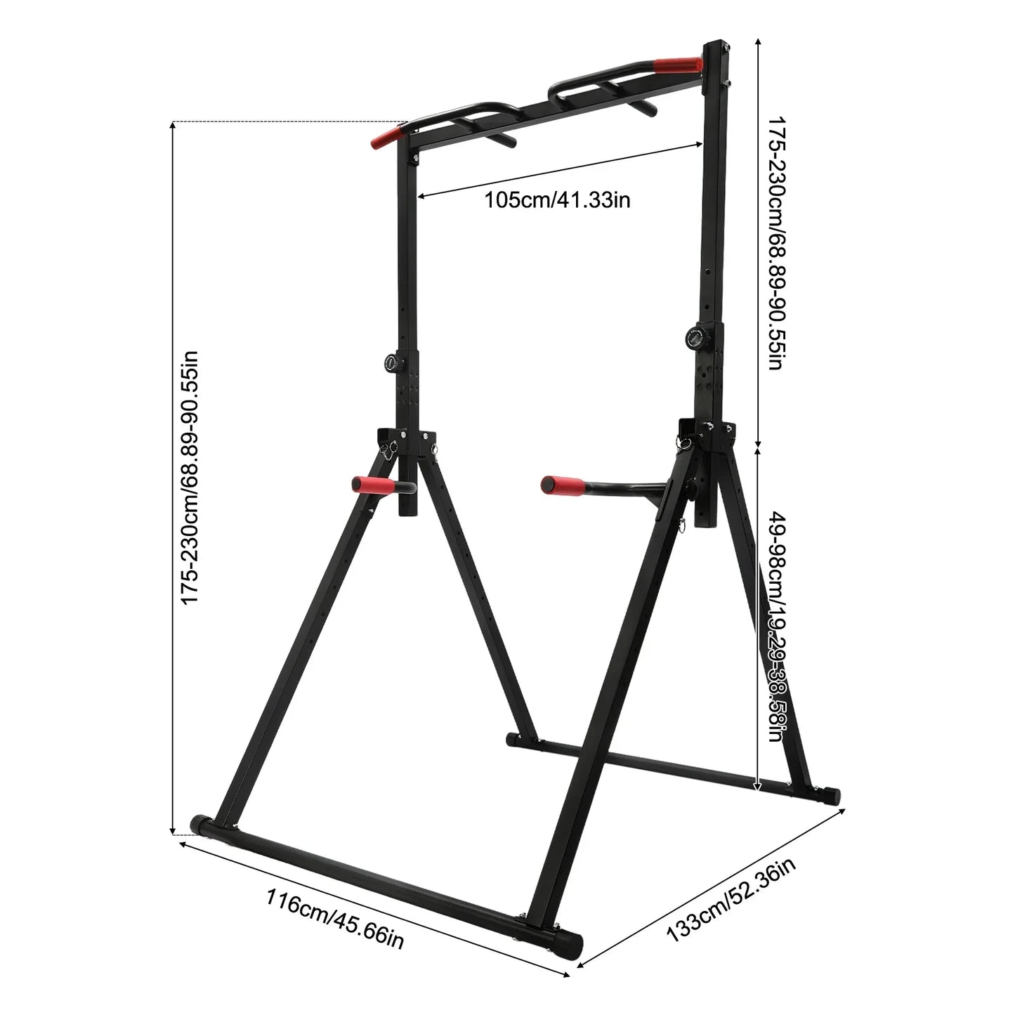 Foldable Power Tower Triangular Pull Up Station 200 Kg Capacity