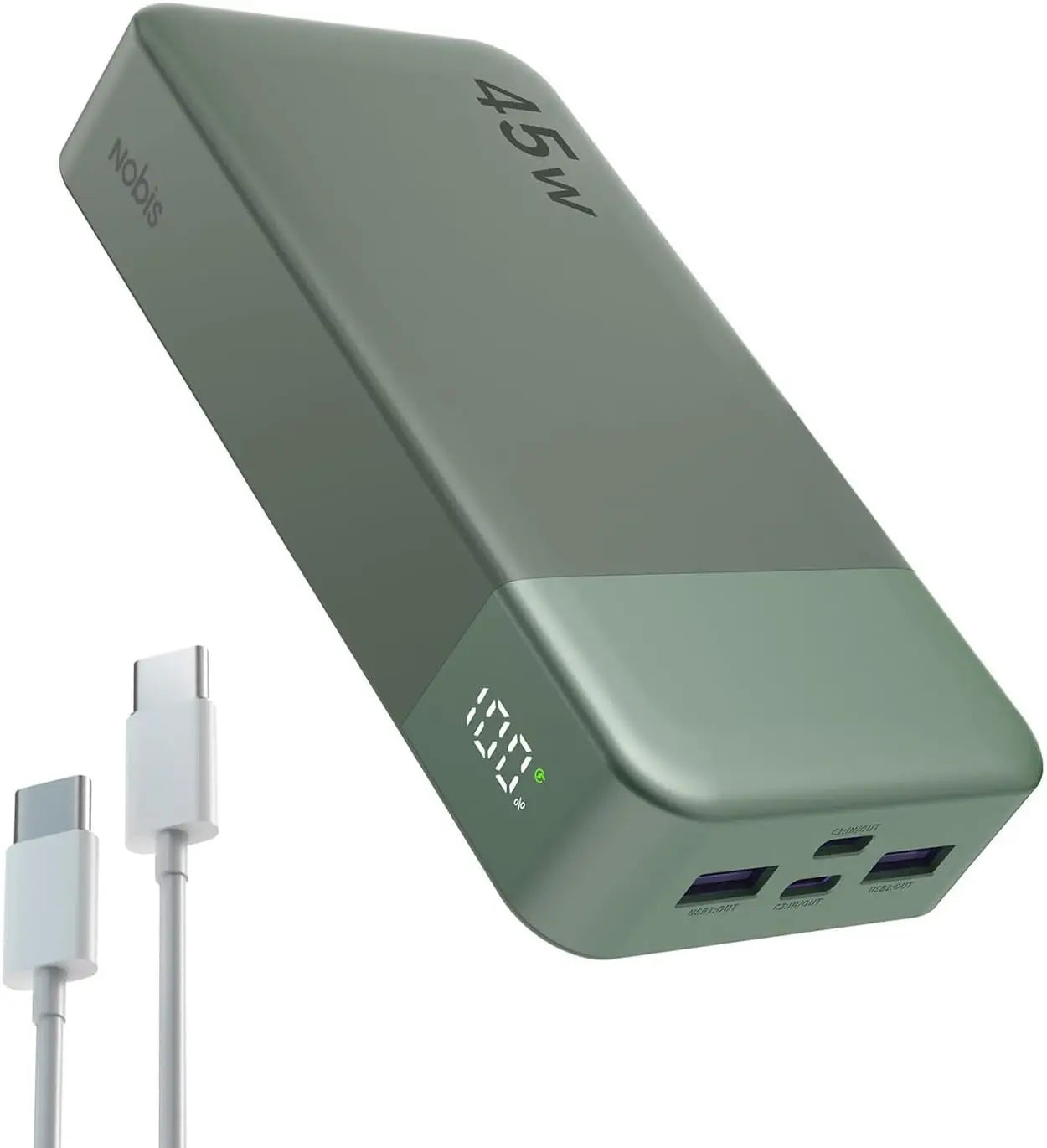 NOBIS 20000mAh Power Bank 45W Fast Charge With LED Display