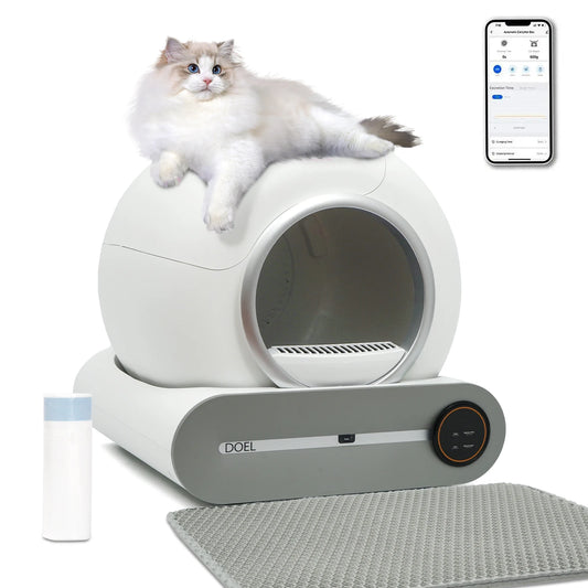 DOEL Self Cleaning Cat Litter Box with App Control