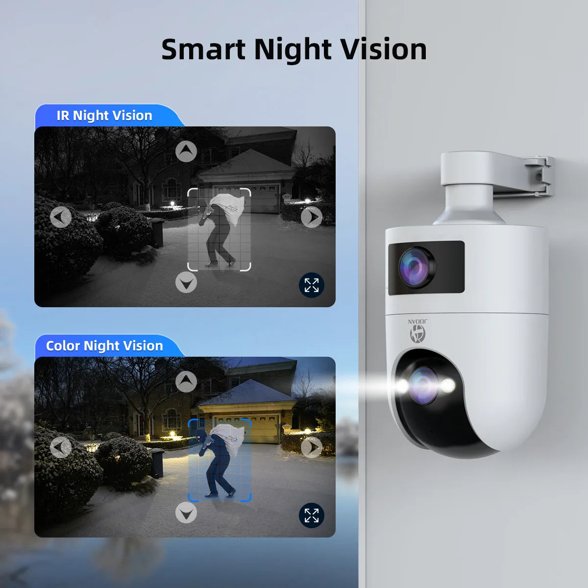 JOOAN 4K PTZ Outdoor Camera Dual Lens AI Tracking Pro
