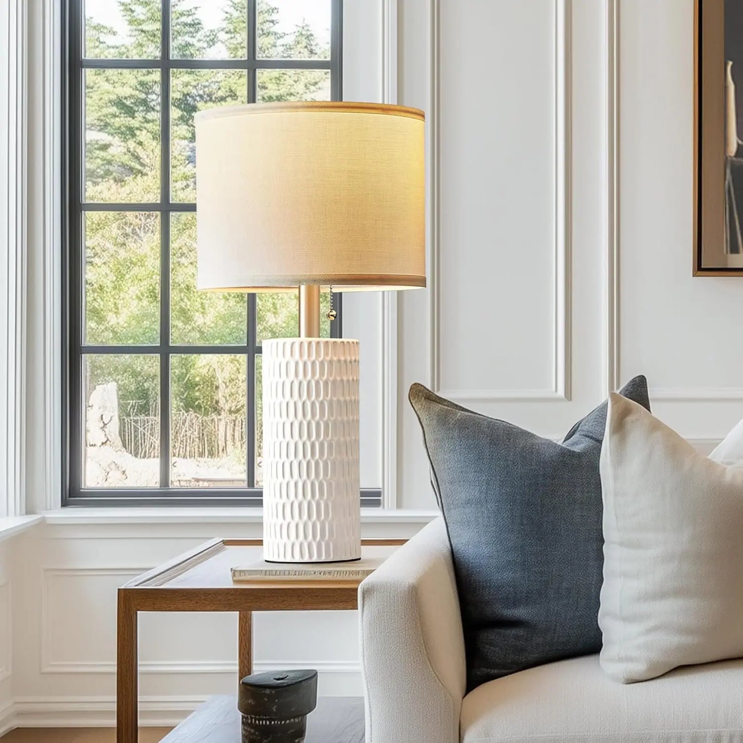 Modern Ceramic Table Lamps Set For Living Room And Bedroom