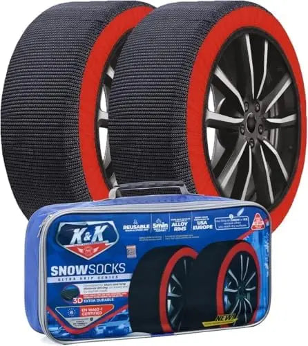 Tire Snow Socks For Winter Grip And Safe SUV Travel