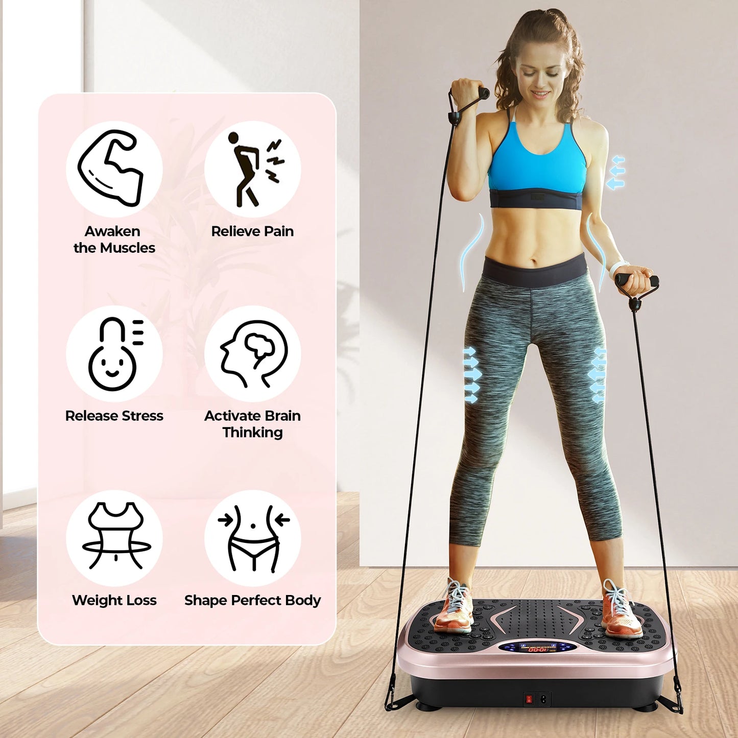 Homfa Vibration Plate Exercise Machine For Whole Body Workout