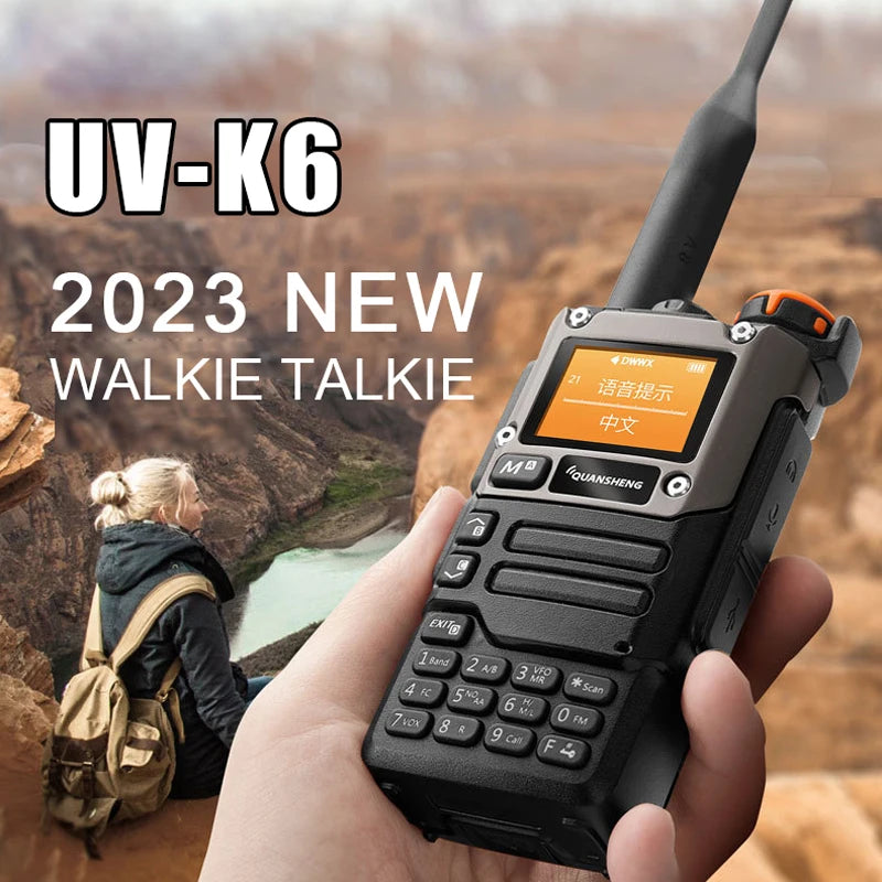 Quansheng UV-K6 Walkie Talkie 5W UHF VHF Radio Two Way