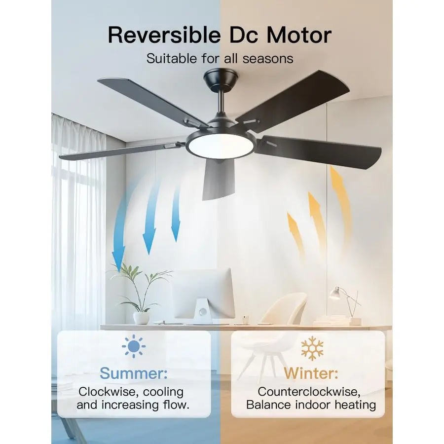 Modern Ceiling Fan With Light And Remote Control System