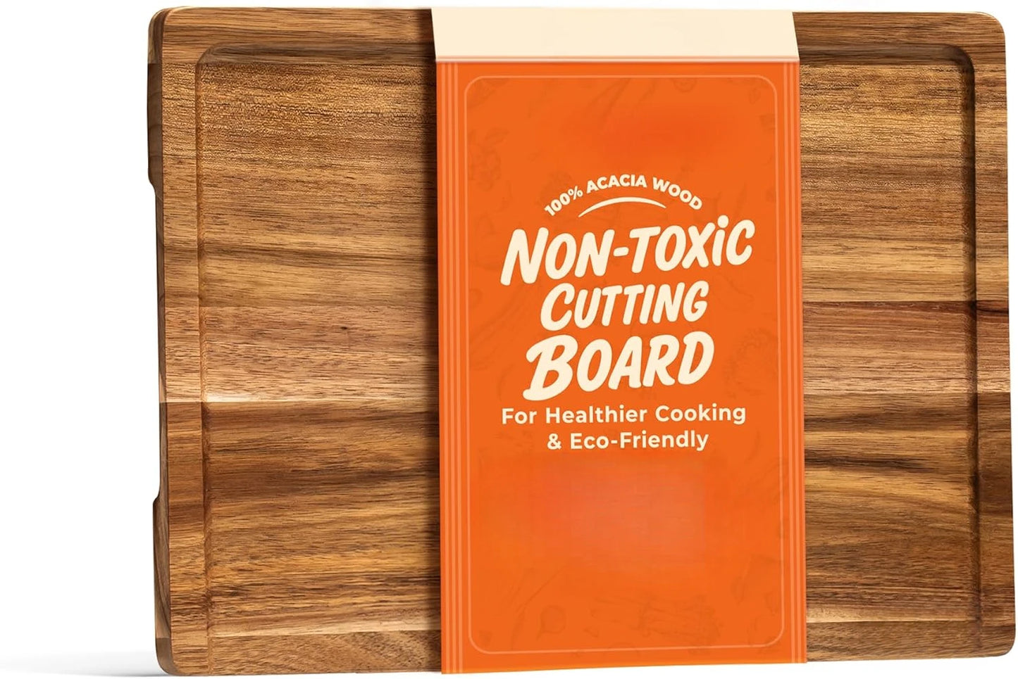 Bamboo Cutting Board Set With Holder For Charcuterie And Kitchen Prep