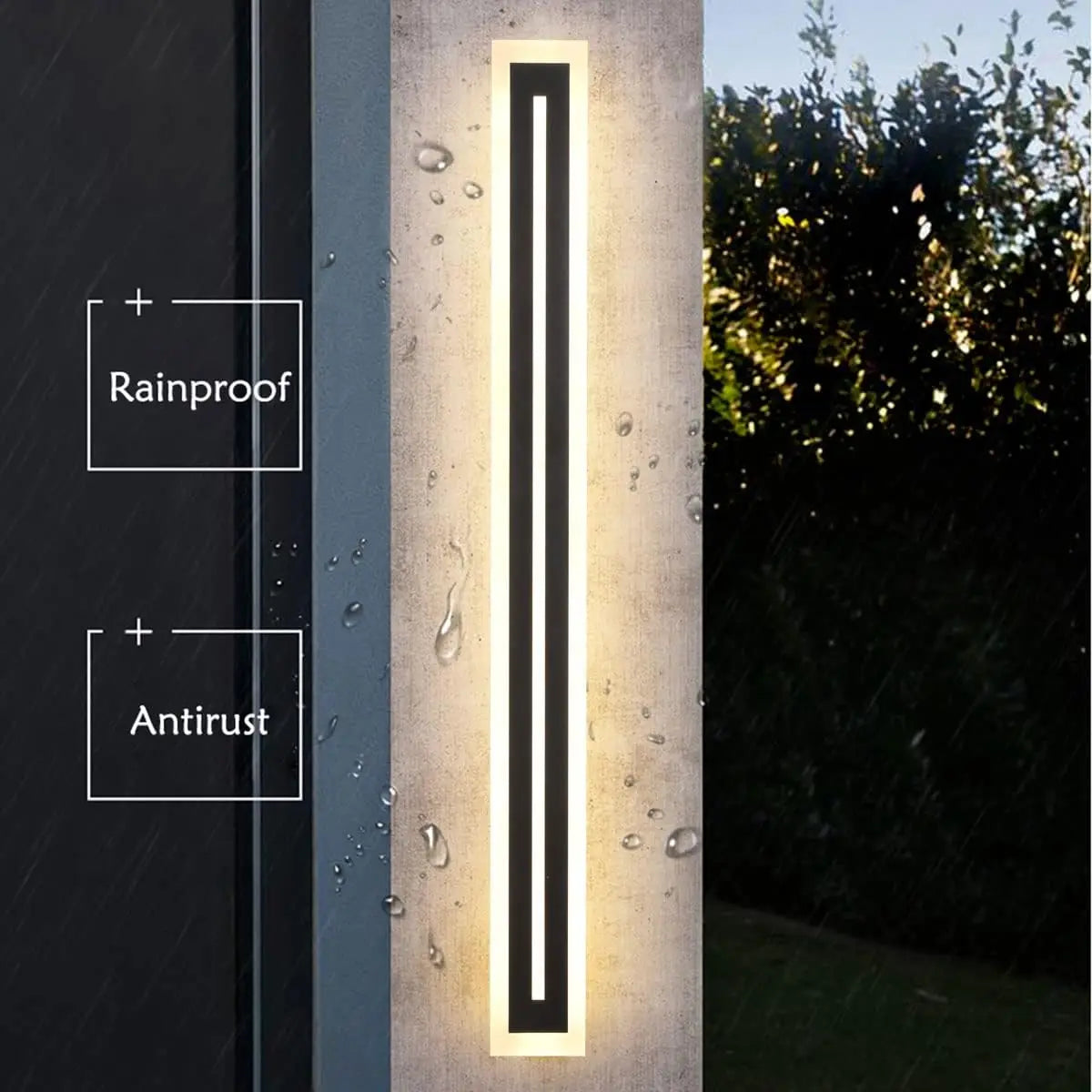 Modern Outdoor Long Strip LED Wall Lighting Fixture IP67