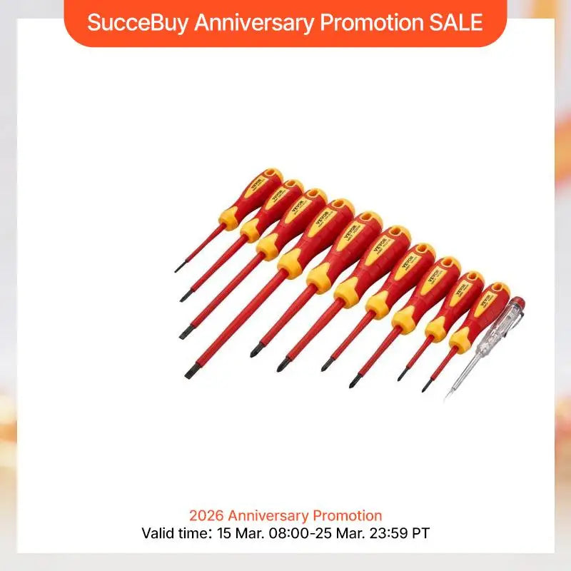 NONEDIY 11-Piece Insulated Screwdriver Set 1000V Electrician Tools