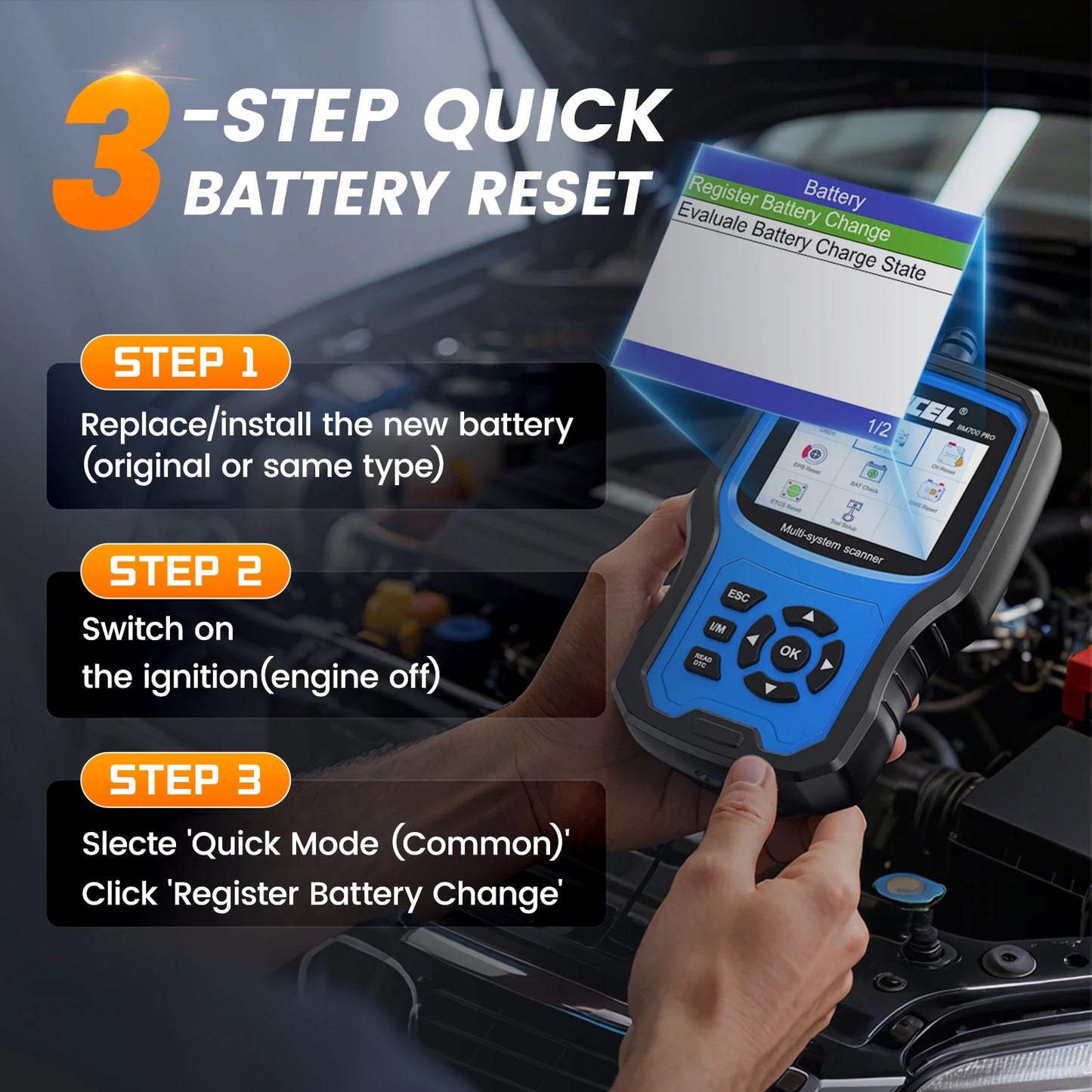 Ancel BM700 Pro All System OBD2 Scanner for BMW Diagnostics