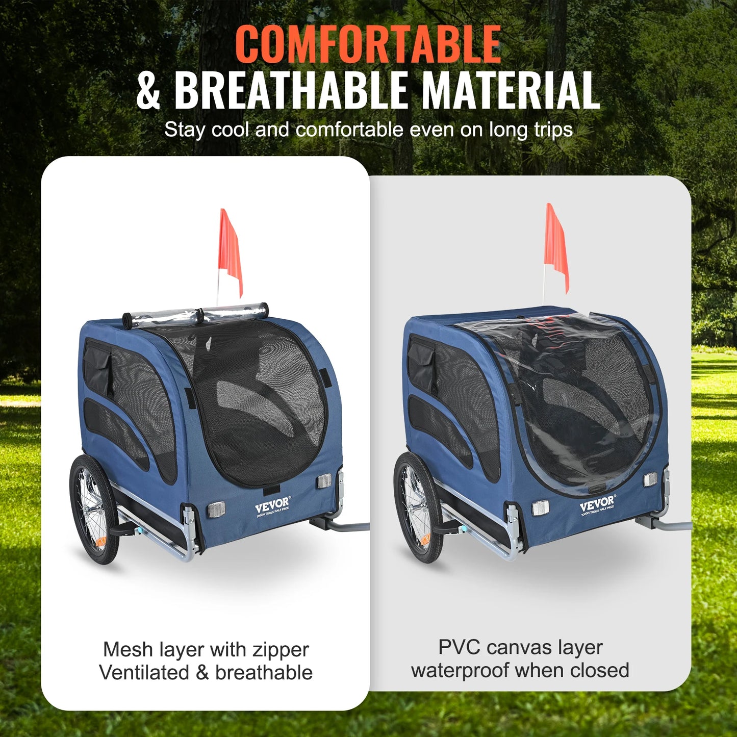 Dog Bike Trailer Carrier SucceBuy With Reflectors And Flag