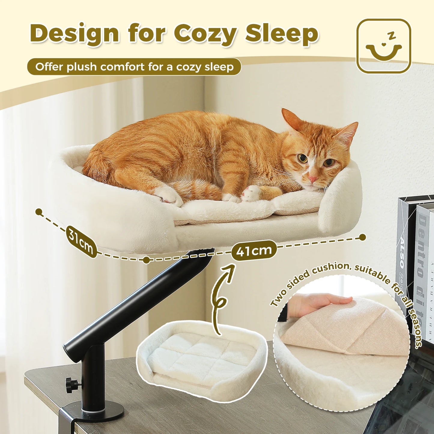 PAWZ Road Cat Desk Bed 360 Degree Rotatable Indoor Hammock