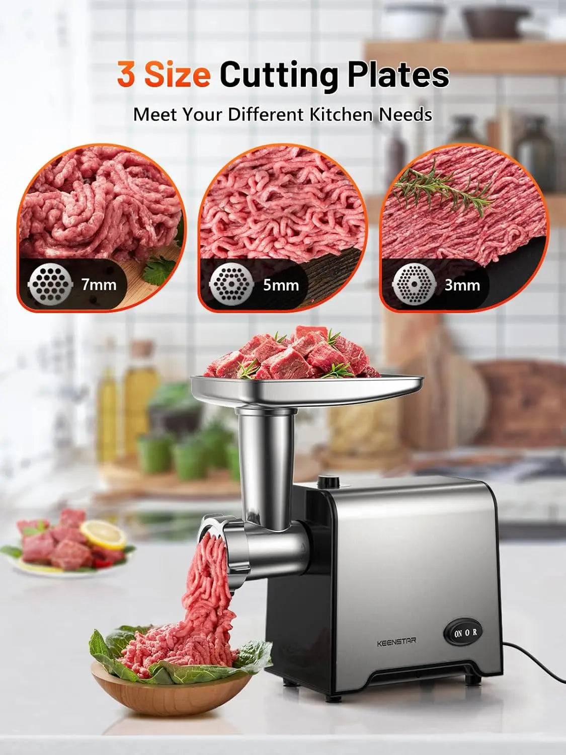 Heavy Duty Electric Meat Grinder With Sausage Stuffer Kubbe Kit