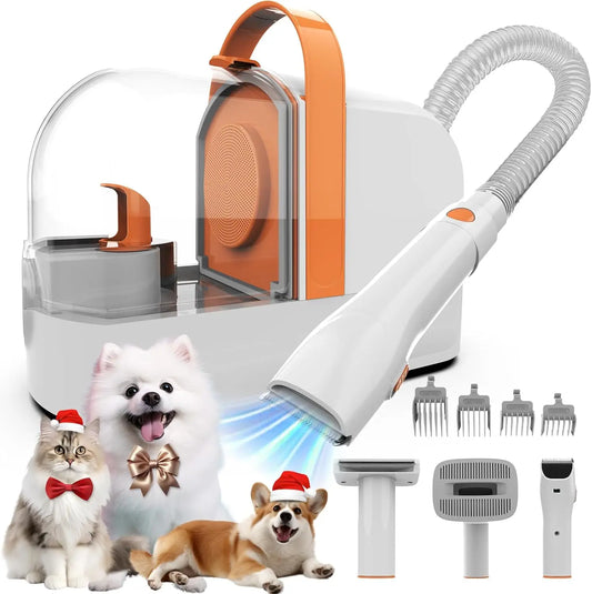 Pet Grooming Vacuum Kit With Clippers 12000Pa Suction