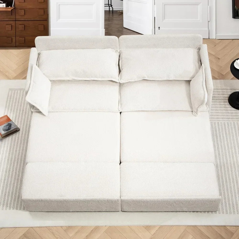 Pull-Out Sofa Bed Convertible Sleeper Corduroy With USB Charging