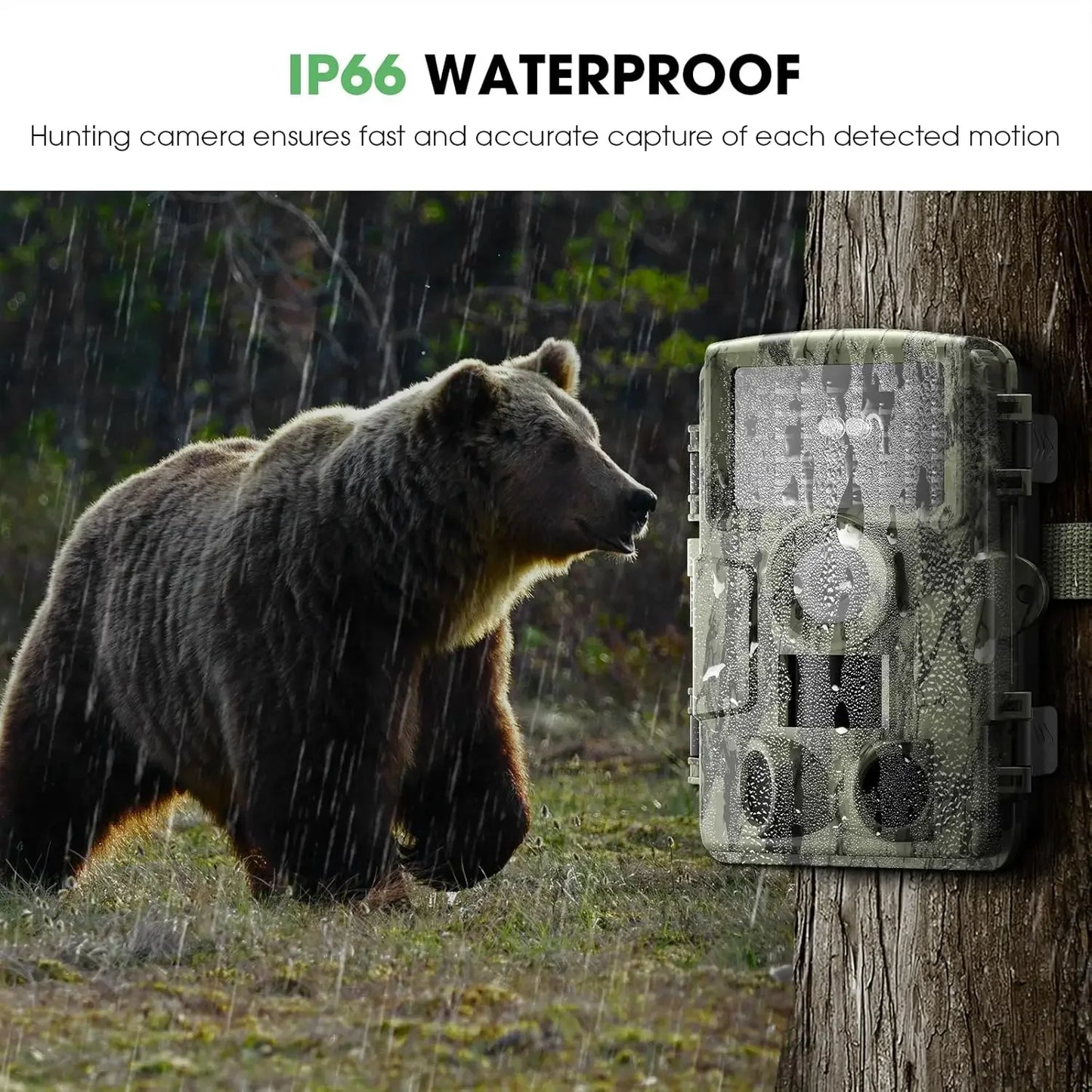 XMSJ Trail Camera 4K 48MP Night Vision Outdoor Security