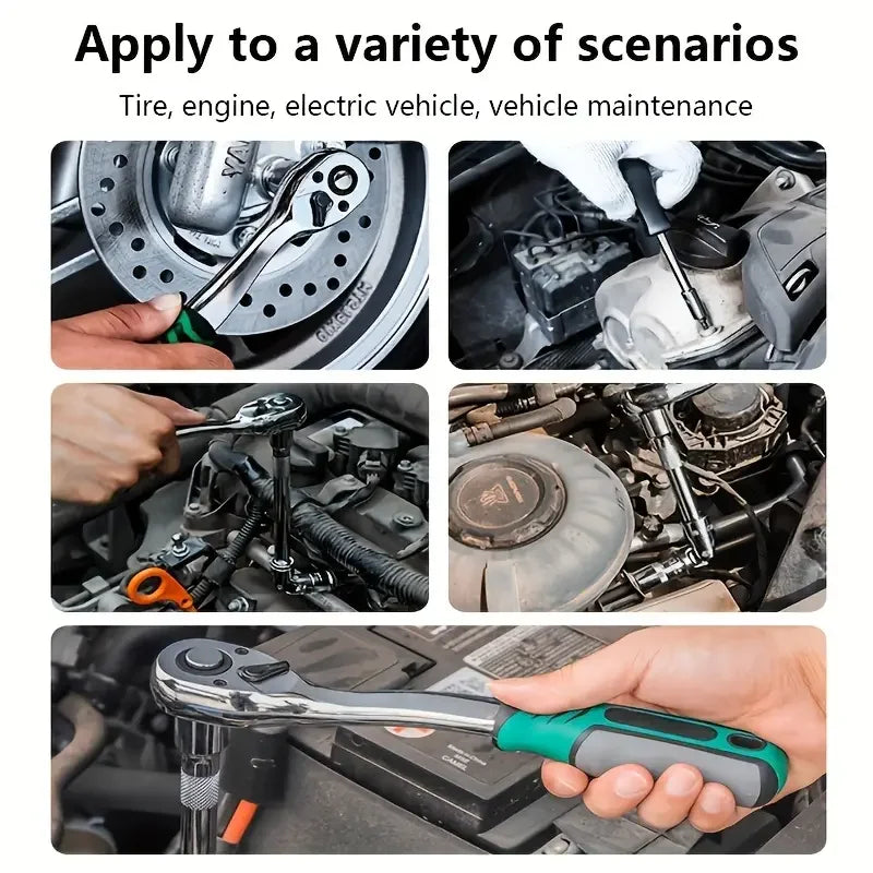 151-Piece Premium Automotive Tool Kit or a wet wipe | Ratchet Torque Wrench Ultra-Portable for Auto/Bike/Motorcycle Repair