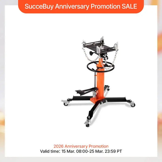 SucceBuy Transmission Jack 1322 LBS Hydraulic Telescoping Transmission Jack 32"-67" High Lift Floor Jack Stand Lift Hoist Garage