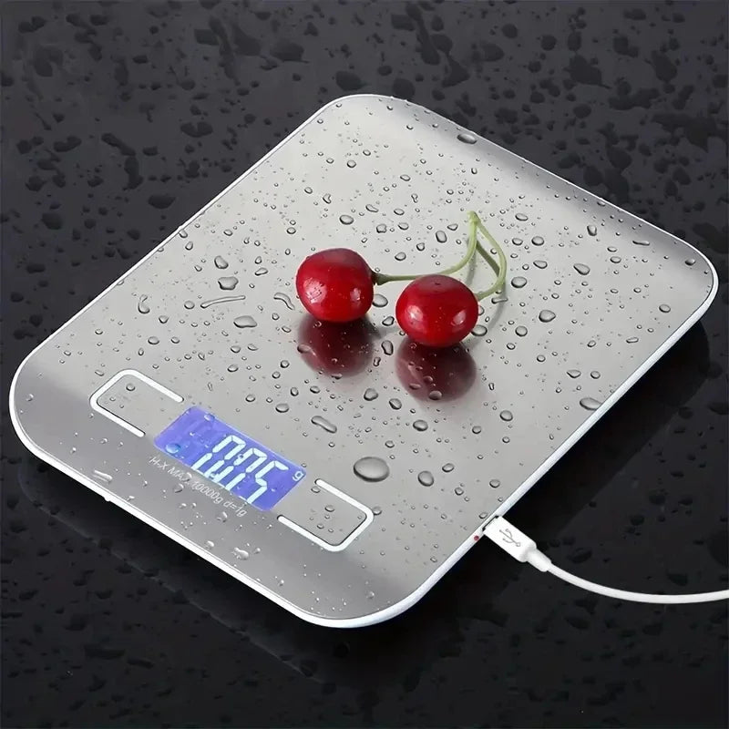 Kitchen Digital Scale Portable With LCD Display USB Charging