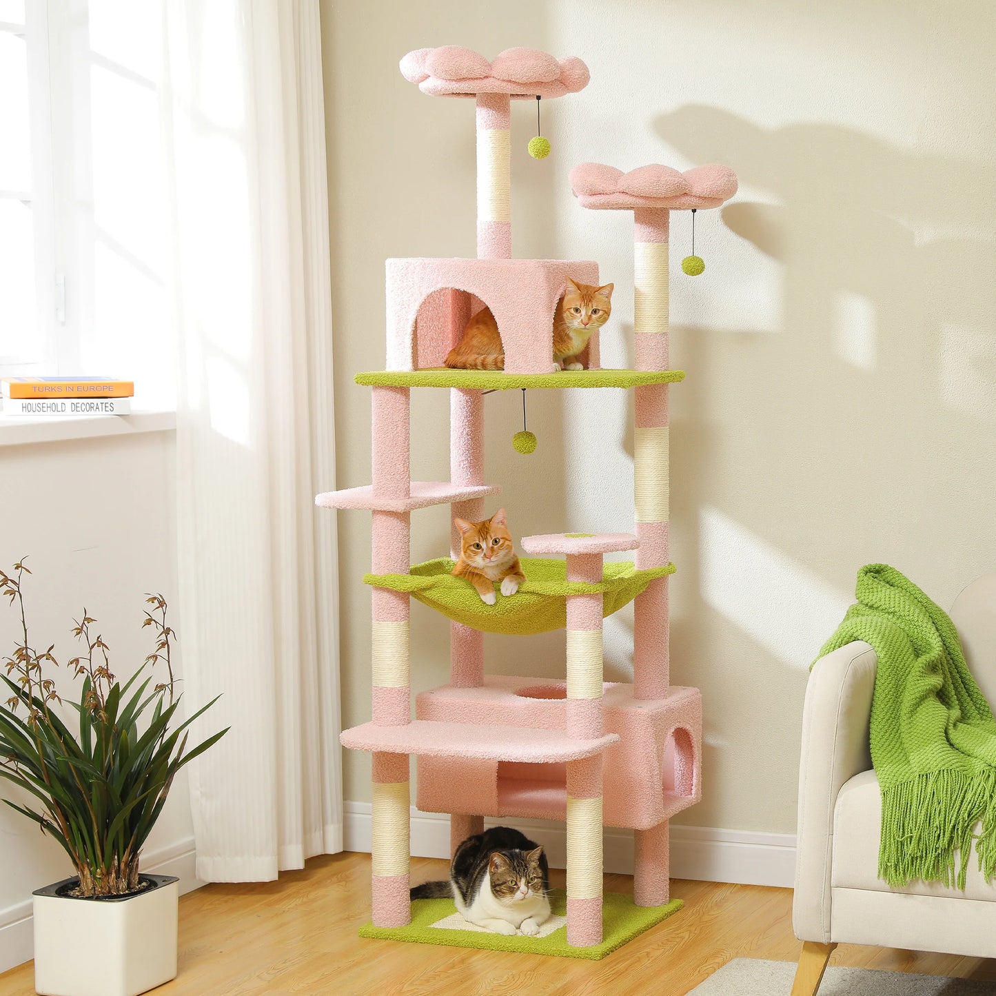 PEQULTICN Five Level Cat Tree Tower With Scratching Posts